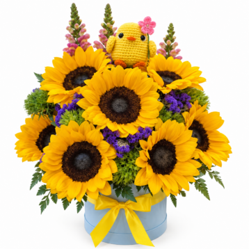 Girasoles & Pollito Crochet